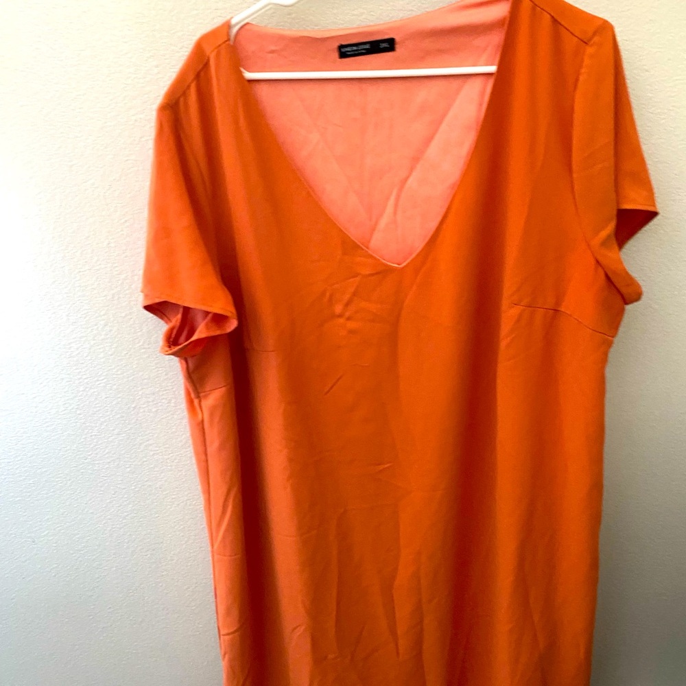 Peach simple lined dress